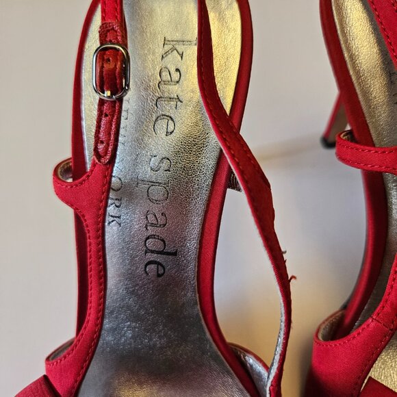 Kate Spade New York Slingback Pointed Toe Pump In Cherry Rouge Size 8B - Picture 3 of 16